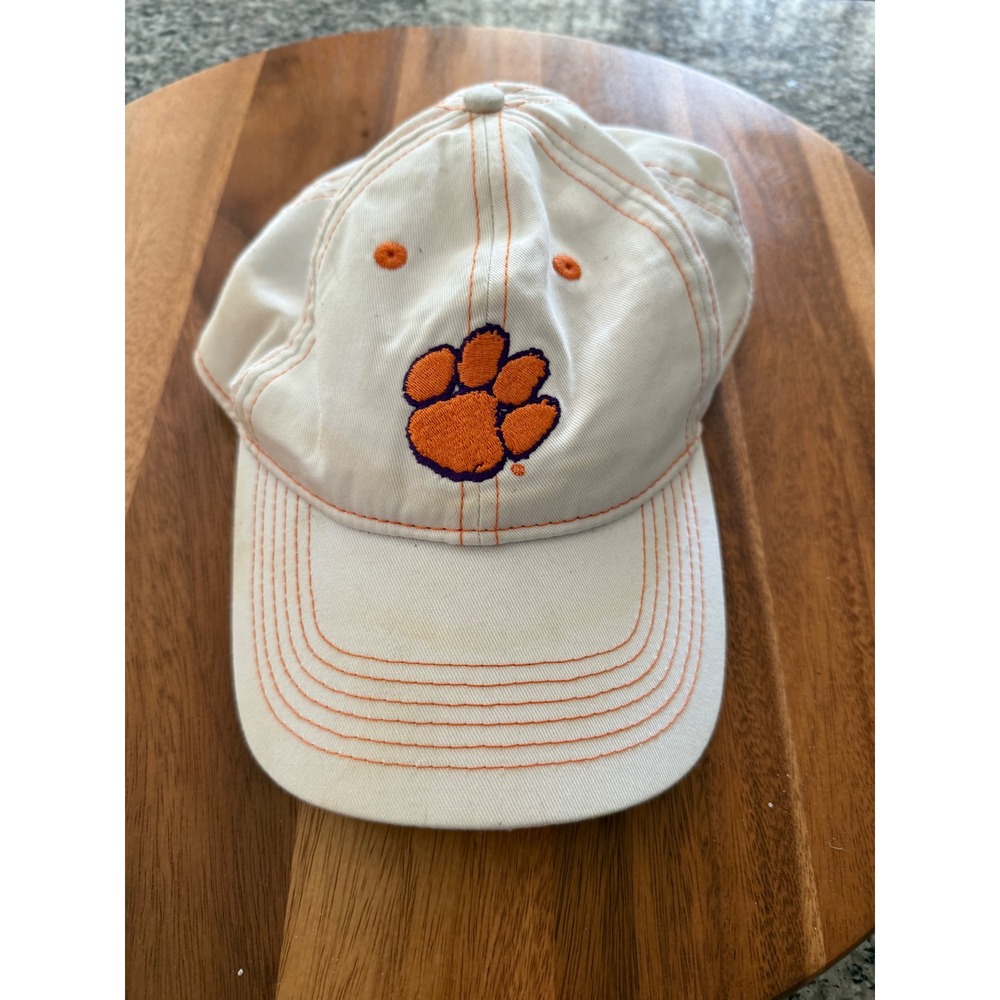 PING Clemson Tigers Hat Mens OSFA White Good Paw Print Golf Cap Adjustable
